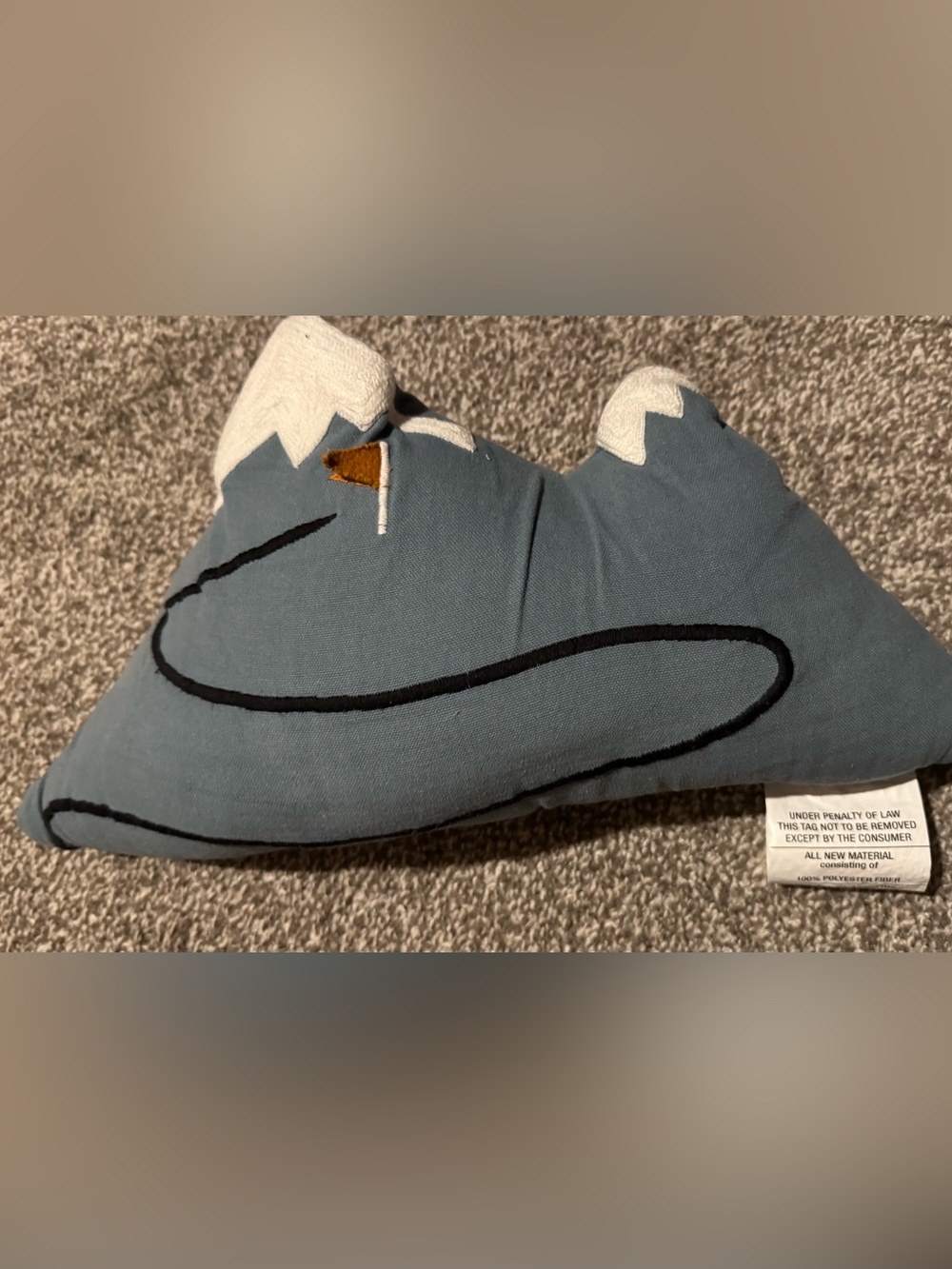 Crate & Kids Base Camp Mountain Accent Pillow - Blue